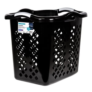 Home Logic 2 Bushel Plastic Laundry Hamper, Black
