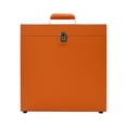 thumbnail image 1 of FashionCha Vinyl Record Storage Case Collection Organizer PU Leather Storage Box with Buckle Lock Handle for Safe CD and LP Album Storage Suitable for Studio Office Home Orange, 1 of 8
