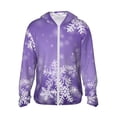 thumbnail image 1 of Balery Snowflakes Sudadera ligera de manga larga con capucha y protección solar UPF 50+ para hombre y mujer, ideal para pesca y running-3X-Large, 1 of 7