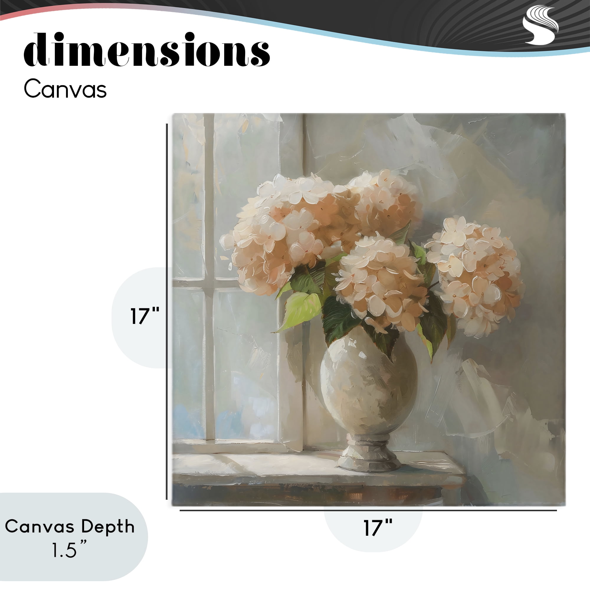 Stupell Industries Pink Hydrangea in Sunlit Vase Canvas Wall Art, design by Creative Studio