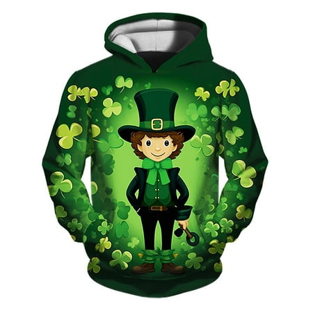 

Little Boys Girls Kids Hooded Unisex Sweatshirt 3D Galaxy St. Patrick s Day Printed Pullover Hoodie For Girls Boys With Pocket126Fall Clothes For Girls Toddler Long Sleeve Shirts Infant Hoodie