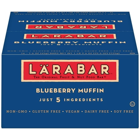 Larabar Gluten Free Blueberry Muffin Fruit and Nut Bars 16 ct, 25.6 (Best Fruity Cocktails To Order At A Bar)
