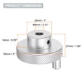 thumbnail image 2 of Uxcell Roue à Main en Alliage d'Aluminium 50mm OD 8mm avec Poignée Rotative Outil pour Machine à Laver, Argent, 2 of 6