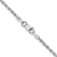 thumbnail image 4 of Auriga Fine Jewelry 10K White Gold 1.75 mm Diamond-cut Rope Chain Necklace for Women 26", 4 of 7