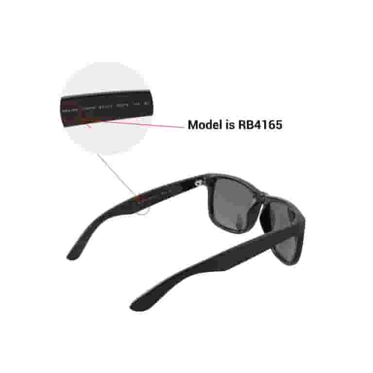 Walleva Black Polarized Replacement Lenses for Ray-Ban RB4165