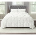 thumbnail image 3 of Delara Organic Cotton Duvet Set, 300 Thread Count, GOTS Certified, 3-Piece Pintuck Duvet cover with 2 Shams, 3 of 6