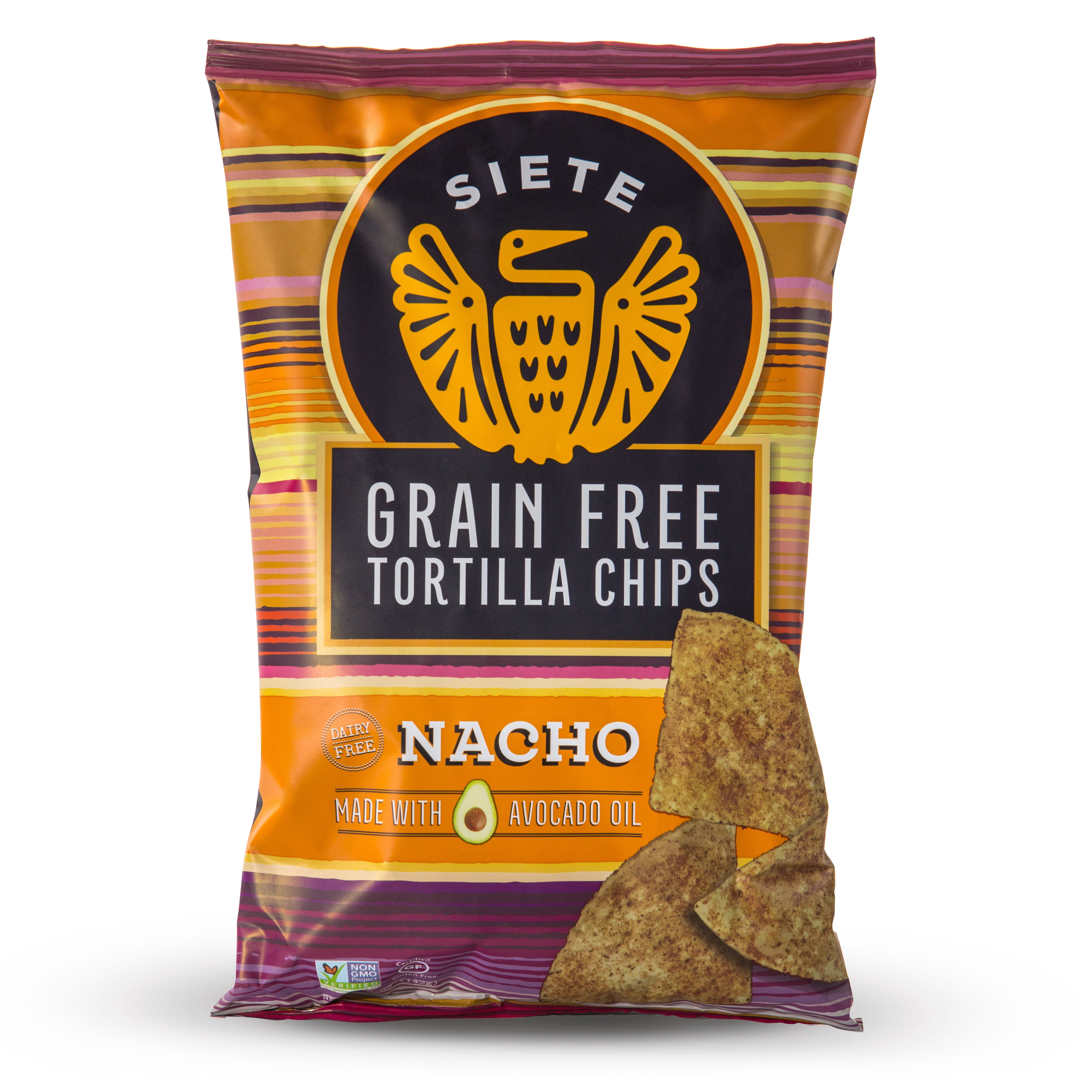 Siete Grain Free Tortilla Chips Mix, 4 Sea Salt, 4 Lime, 4 Nacho, 5 oz bags, 12-Pack