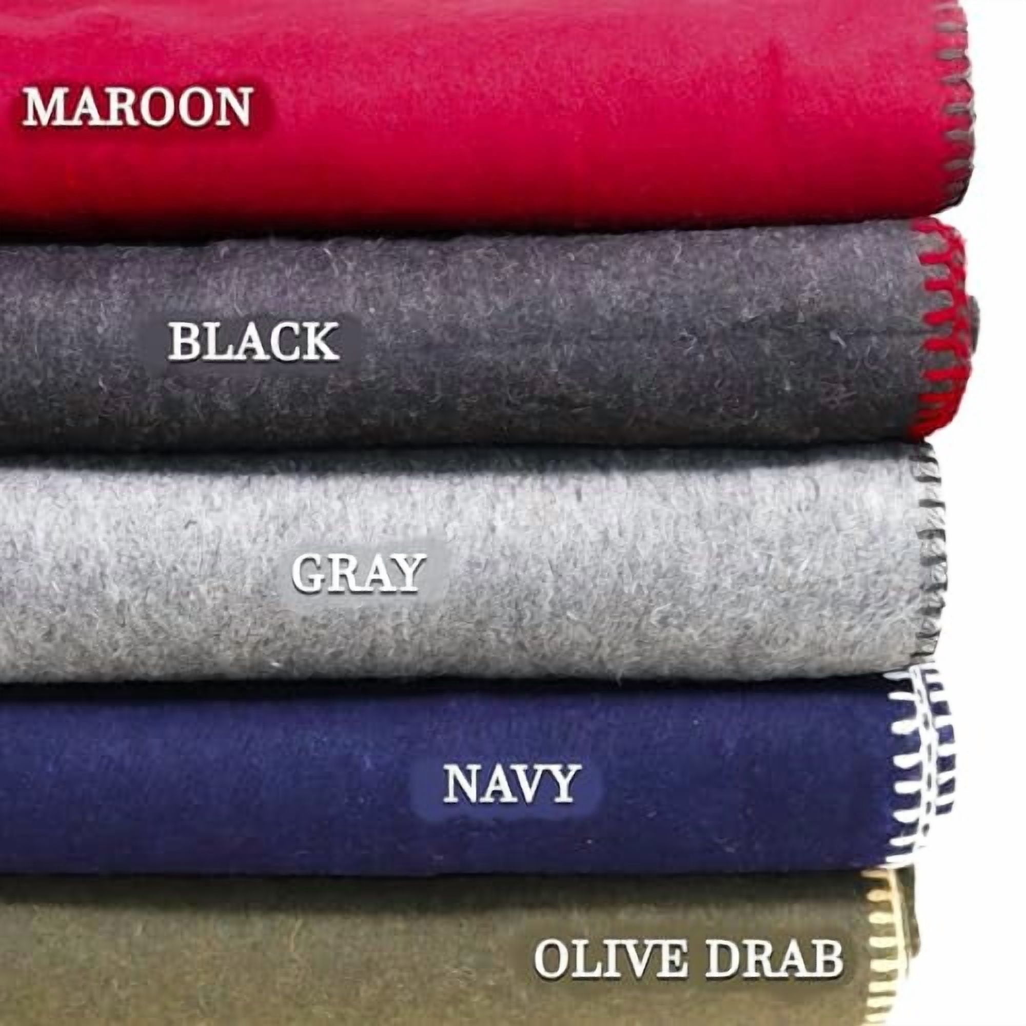 Open Box MCGUIRE GEAR M MCGUIRE GEAR HEAVY DUTY WOOL BLANKET BLACK (64 X 90 INCHES) BLACK