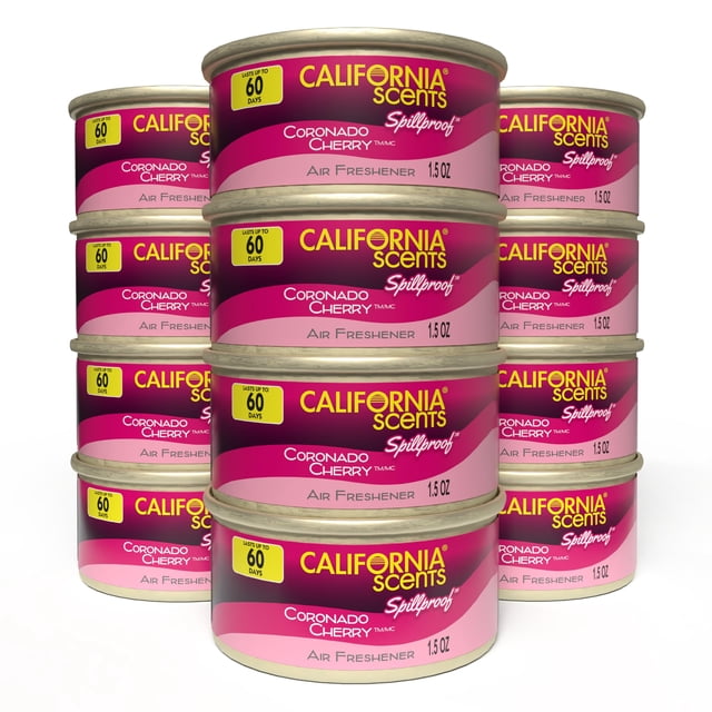California Scents Spillproof Organic Air Freshener, Coronado Cherry, 1.5 Ounce (Pack of 12)