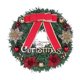 thumbnail image 2 of Corona Navideña Falsa con Lazo y Texto. Tarjeta También Adornada con Bolas y Flores Navideñas. Adornos Navideños para Puerta., 2 of 7