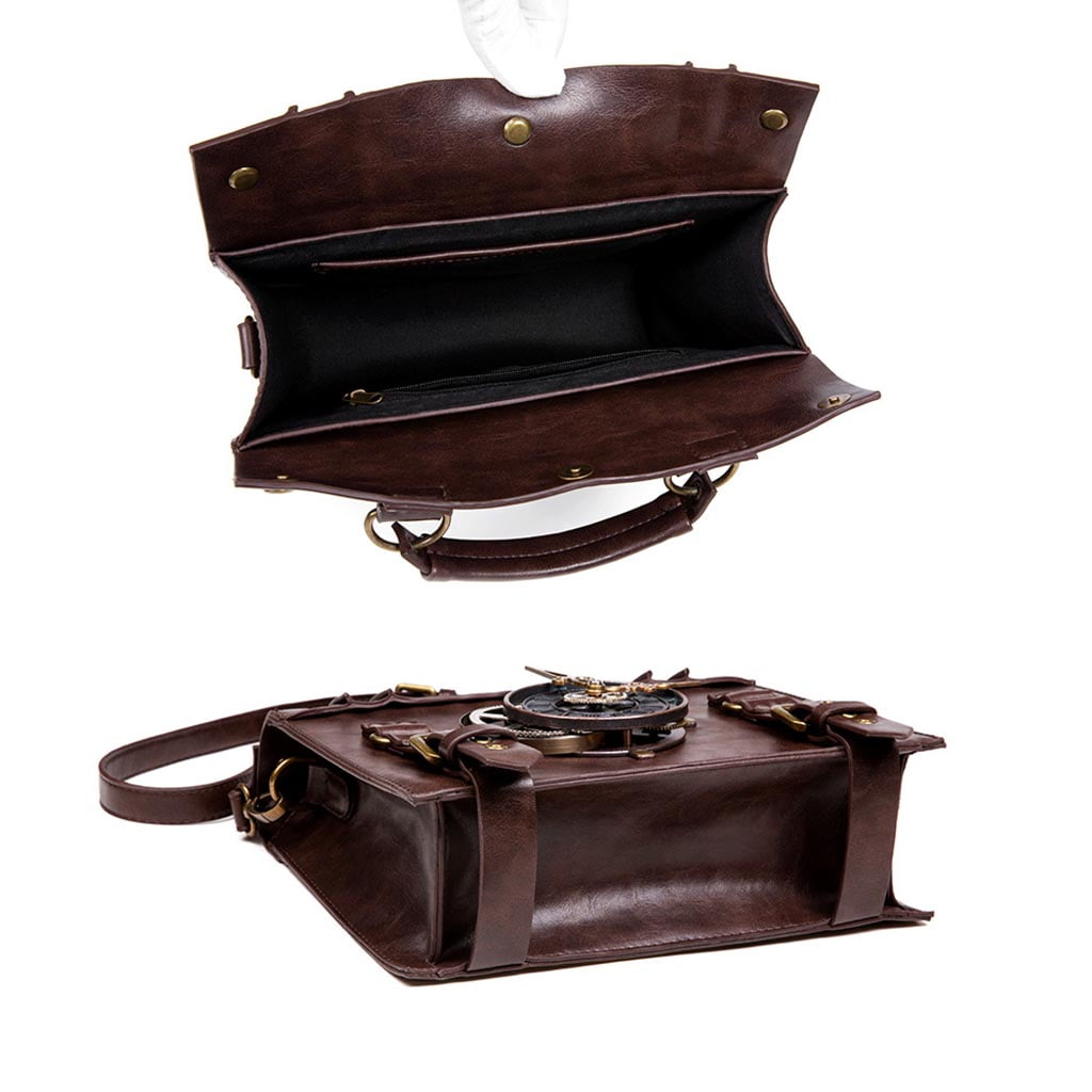 Necvior Steampunk Gear Crossbody Bags Retro Messenger Bags Gothic Shoulder Handbags Satchel Phone Pouch for Women Ladies