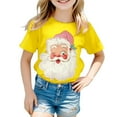 thumbnail image 6 of Ulanda Merry Christmas Shirt for Kids Toddler Boys Girls T-Shirts Short Sleeve Holiday Tee Xmas Gift Tops (Yellow, 13-14 Years), 6 of 6
