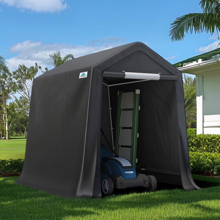 ADVANCE OUTDOOR 6x8 ft Outdoor Storage Shelter Shed with 2 Roll up
