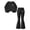 Black, variant on Cethrio Girls Fashion Outfit Sets, 2 Piece Micro‑fleece Lined Pullover Long Sleeve Girls' Clothing Sets Size 7-8 T Purple