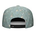thumbnail image 4 of Skull with Flowers Snapback - Flat Bill Urban Fashion Hat, 4 of 5