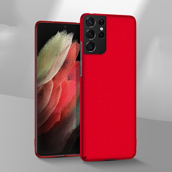 Slim Case for Samsung Galaxy S21 Ultra,Decase Ultra Thin Hard PC Lightweight Anti-Scratch Anti-Fingerprint Matte Skin-Feel Phone Cover for Apple Galaxy S21 Ultra- red