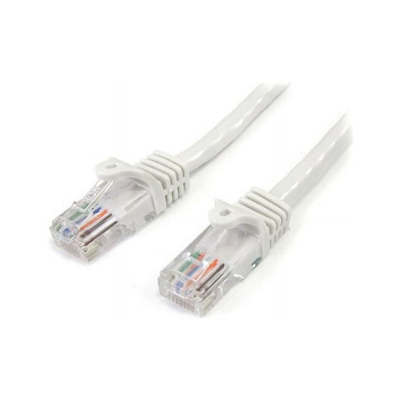 StarTech.com Cat5e Ethernet Cable - 25 ft - White- Patch Cable - Snagless Cat5e Cable - Long Network Cable - Ethernet Cord - Cat 5e Cable - 25ft (45PATCH25WH) - Patch cable - RJ-45 (M) to RJ-45 (M) - 7.6 m - UTP - CAT 5e - snagless - white - for P/N: DKT30CSDHPD, DKT30CSDHPD3