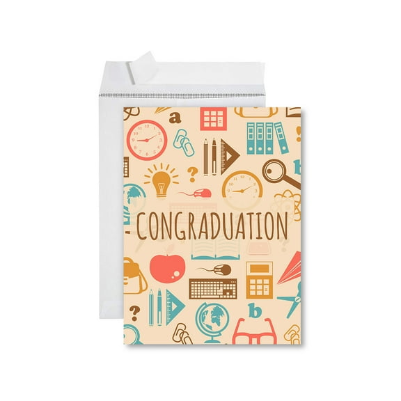 Koyal Wholesale Funny Congratulations Jumbo Card With Envelope, Congraduation, Graduation Greeting Card for High School