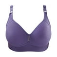 thumbnail image 2 of Push up Bra for Women Bras None Underwire Brassiere Bras for Women Navy XXL, 2 of 5