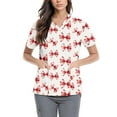thumbnail image 2 of White Shirt Womens, Durable Healthcare Uniform Tops 2025 Nursing Graduation Scrubs Breathable Four Season Medical Uniforms for Women V-Neck Scrub Comfortable Workwear Red 5Xl, 2 of 4