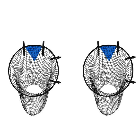 2Pcs Soccer Target Goal Portable Goal Accuracy Training Net Simple Installation Black 55X70cm