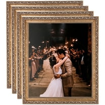 ArtToFrames 10" x 13" Antique Silver Picture Frame, 10x13 inch Silver Wood Poster Frame (WOM-4562), 4 Pack