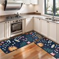 thumbnail image 3 of Kitchen Rugs Sets Of 2,Pioneer Flower Floral Print Pattern Anti Fatigue Kitchen Mat Rugs Non Slip Washable,Decorative Kitchen Floor Mats for Kitchen,Sink,Laundry,17"x47"+17"x47", 3 of 5