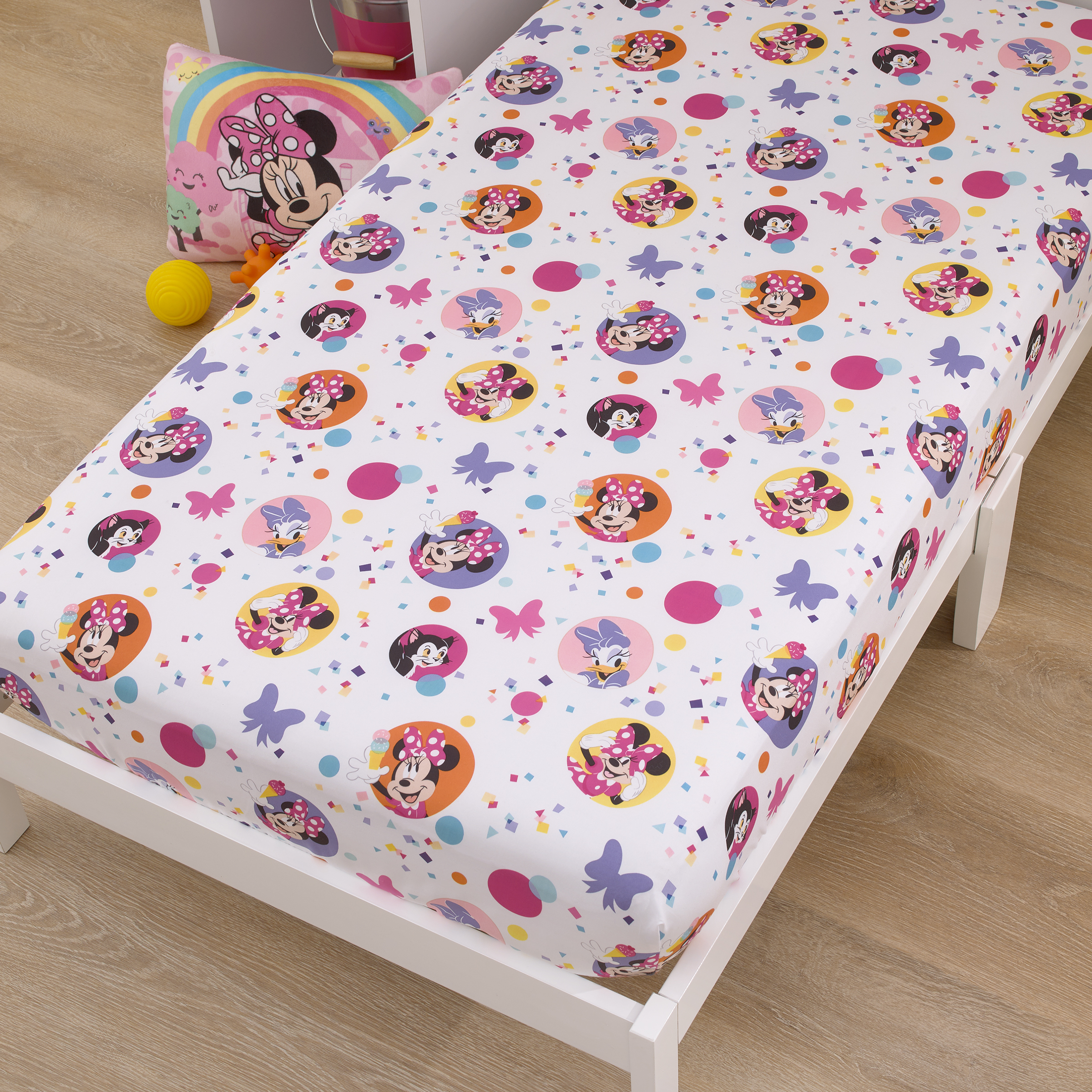 Disney Minnie Mouse 2-Piece Toddler Fitted Sheet Set, Pink photo 6