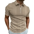 thumbnail image 1 of YDLCAFD Chemise à Manches Longues pour Hommes Quatre Saisons Mode Décontractée Design à Rayures Contrastées Col à Revers Boutons, 1 of 8