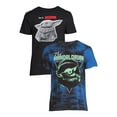thumbnail image 2 of Star Wars Baby Yoda Men's & Big Men's Tie-Dye & Cloud Wash Graphic T-Shirts, 2-Pack, Sizes S-3XL, 2 of 6