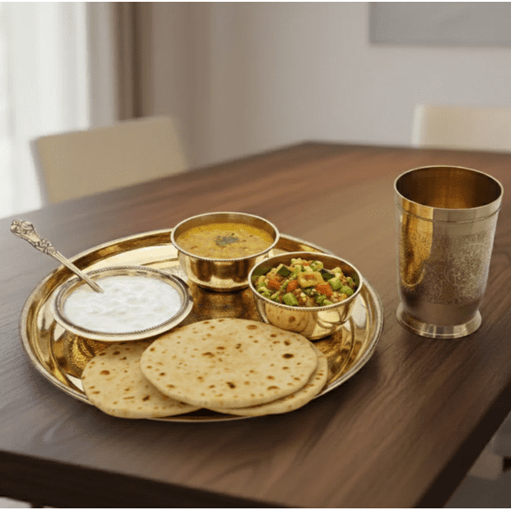 Traditional Brass Dining Set – Kitchen Decor Essential