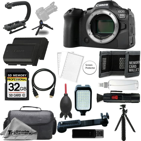 Canon EOS R6 Mark II Mirrorless Camera (Body) 5666C002   32GB   Extra Battery ULTIMATE Kit (International Version)
