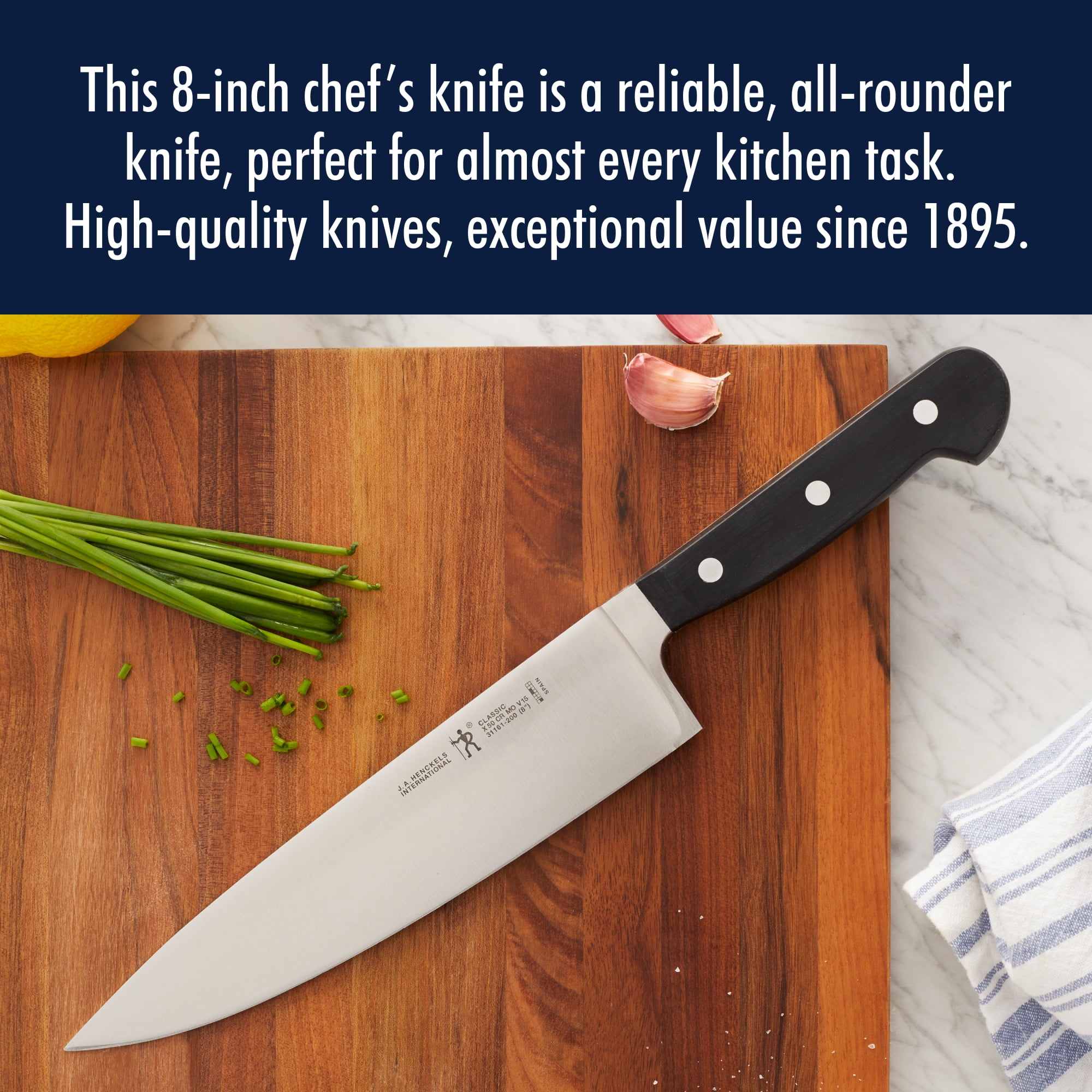 8 Inch Chef Knife and Large Mark Board