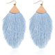 thumbnail image 1 of Pendientes largos con flecos elegantes - Azul claro Xemadio LRWJ272-7, 1 of 6