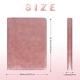 thumbnail image 5 of Zipper Binder Portfolio for Women, 3 Ring Binders 1 inch, PU Leather Padfolio Folder, Business Portfolio Organizer with A4 Legal Pads, Thin Leather Professional Binder, Gift for Her, Rosegold, 5 of 9