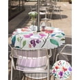 thumbnail image 5 of Hokiten Outdoor Tablecloths with Umbrella Hole & Zipper, Colorful Floral Round Tablecloths 60 Inch, Abstract Art Botanical Leaves Waterproof Table Cloth, Patio/Pool/Picnic Table Covers, 5 of 7