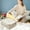 Beige#4446🎶, variant on Canvas Cotton Storage Bag for Bedding and Clothes,Heavy-Duty Beige Canvas,Zipper Closure,Foldable Organizer,Approx 15.7x11.8x10.6in,Winter Blanket Storage
