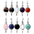 thumbnail image 2 of HOOUN Prayer Ball Beads Stone Energy Crystal Healing Pendant Chain Pendulums -lapis, 2 of 3