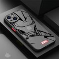thumbnail image 3 of Funda para Apple iPhone 12 Mini 8 Plus 15 Pro 13 7 6S XS X XR SE 11 Pro 14 Pro Max cubierta dura PC de lujo Marvel Spiderman Ironman, 3 of 5