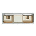 thumbnail image 5 of Ariel Monroe 67 Inch Double Rectangular Sink Bathroom Vanity With Italian Carrara Marble Countertop 1.5 inch Edge In Grey, 5 of 7