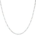 thumbnail image 3 of 14k 20 White Solid Gold 3mm Diamond Cut Classic Figaro Chain Necklace with Lobster Clasp, 3 of 3