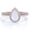 Rose, variant on 1.5 ct Pear Shaped Blue Opal and Moissanite Halo Bridal Ring Set in 18K White Gold over Silver
