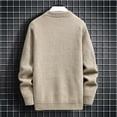 thumbnail image 4 of HKEJIAOI Men's Sweaters Trendy Christmas Deer Print Sweater Base Loose Knitted Fleece Long Sleeves Business Casual Pullovers, 4 of 6