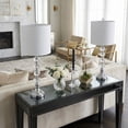 thumbnail image 2 of Crystal Glass Table Lamps for Home and Bedroom Decor - Decorative Accent for Living Room, Nightstand, and Bedside - Indoor Lighting for Office and Study Desk - Set of 2, 28", Silver & Metallic, 2 of 12