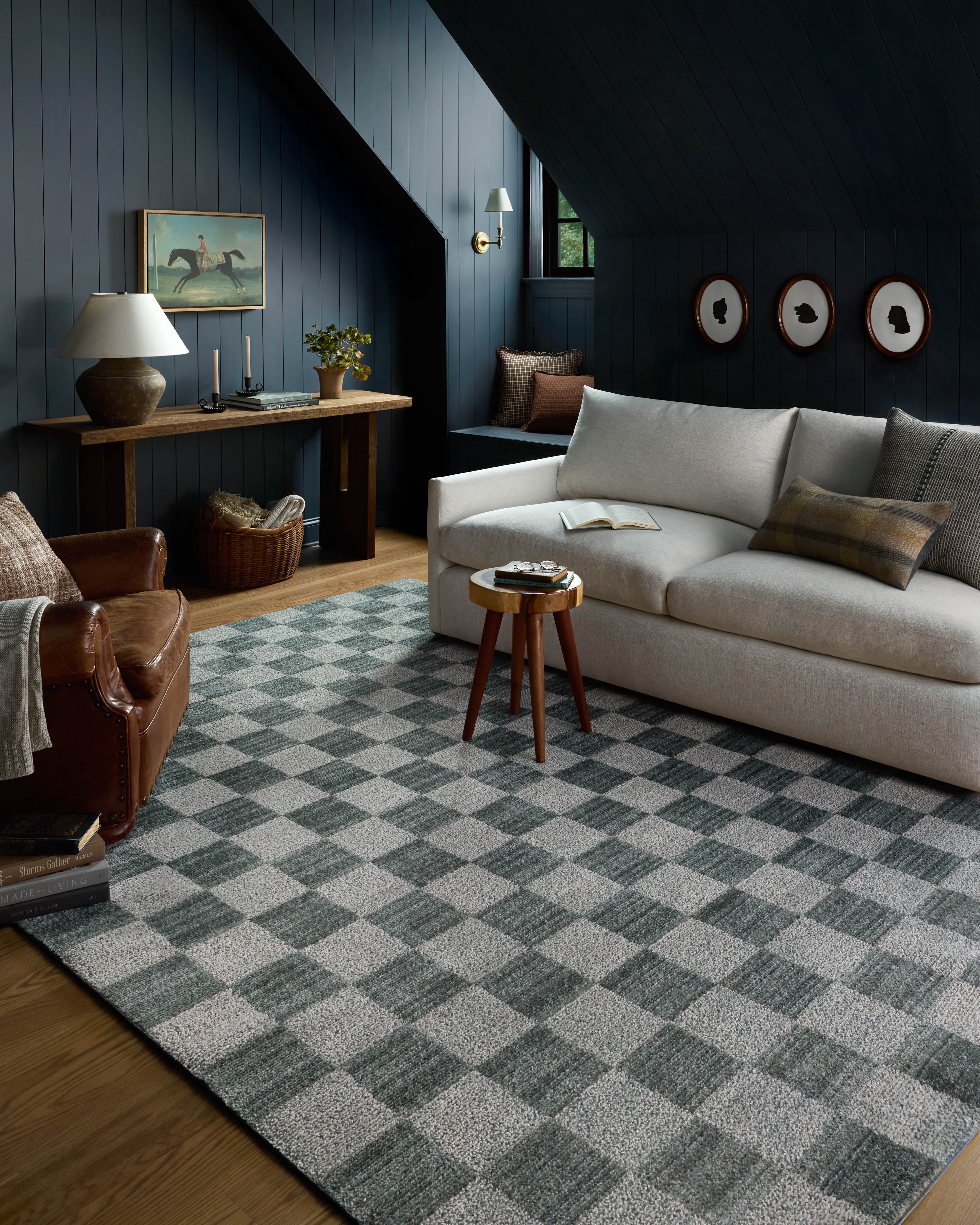 Chris Loves Julia x Loloi Calvin Blue / Ivory 6'-3" x 9'-6" Area Rug