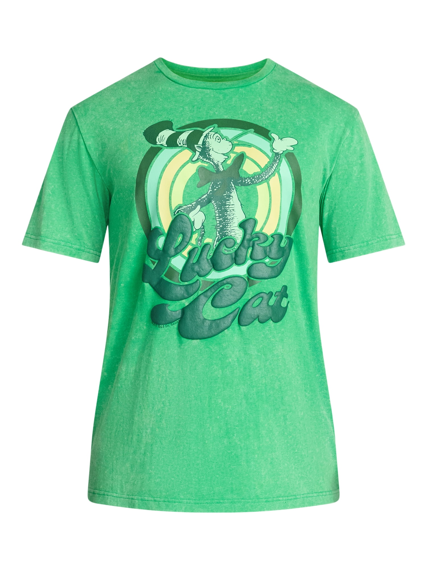 St. Patrick's Day Men's and Big Men's Dr. Seuss Cat in The Hat Graphic Tee, Sizes XS-5XL