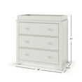 Forever Eclectic Harmony 3Drawer Dresser with Table Topper Kit