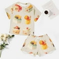 thumbnail image 4 of Cartoon Cake 2 Pack Women’s Pajama Set Print Sleepwear And Shorts Y2k Loungewear Sets S-5XL, 4 of 7