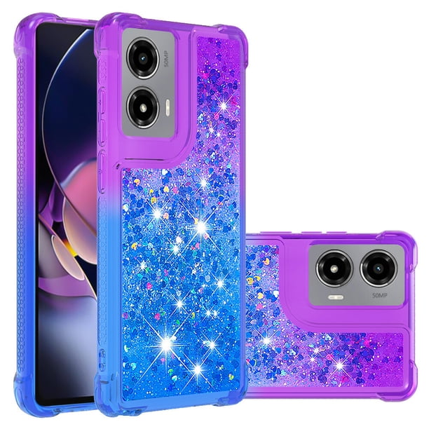 Funda para Motorola MOTO G Stylus 5G 2024 Transparente con Brillos Carcasa Protectora Antigolpes con Glitter Brillante
