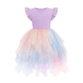 thumbnail image 1 of Vestido Arshiner Tutú de tul para niños pequeños, de 4 a 5 años, color morado, 1 of 8